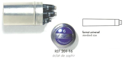 J.Herbin  Ink cartridge, La Perle des Encres serie Blue ink (Saphire)