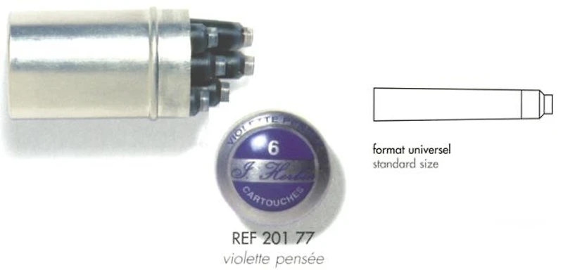 J.Herbin  Ink cartridge, La Perle des Encres serie Violet ink (Pansy violet)