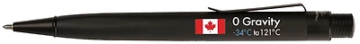 Stylo bille Fisher Spacepen, série Specialty Noir (Zero Gravity - Drapeau canadien)