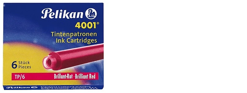 Cartouche d'encre Pelikan, série Recharge & encre Encre rouge (Courte)