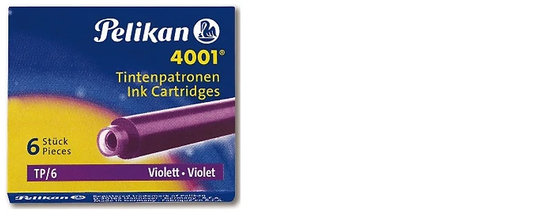Cartouche d'encre Pelikan, série Recharge & encre Encre violette (Courte)