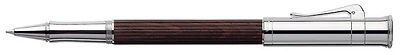 Stylo bille roulante Faber-Castell, Graf von, série Precious wood & Platinum Brun foncé