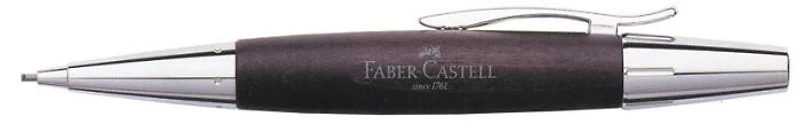 Porte mine Faber-Castell, série E-motion Wood/Chrome Brun foncé