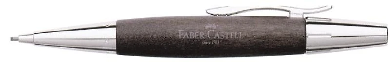 Porte mine Faber-Castell, série E-motion Wood/Chrome Noir