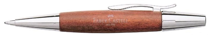 Stylo bille Faber-Castell, série E-motion Wood/Chrome Brun pâle