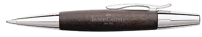Stylo bille Faber-Castell, série E-motion Wood/Chrome Noir