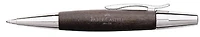 Stylo bille Faber-Castell, série E-motion Wood/Chrome Noir