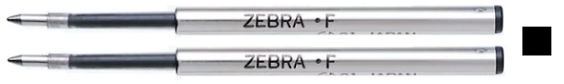 Recharge stylo Zebra, série Recharge & encre Encre noire (Paquet de 2) - Style F