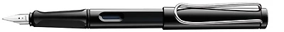 Stylo plume Lamy, série Safari Noir Clip Chrome (Sans réservoir)