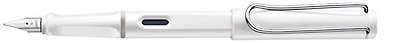 Stylo plume Lamy, série Safari Blanc Clip Chrome (Sans réservoir)