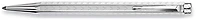 Stylo bille Caran d'Ache, série Ecridor Chevron Rodhium (avec espace libre)