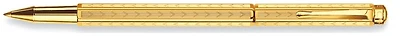 Stylo bille roulante Caran d'Ache, série Ecridor Chevron Doré