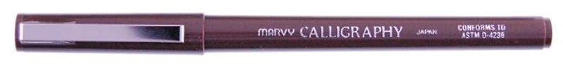 Crayon feutre Marvy, série Calligraphy Encre sepia