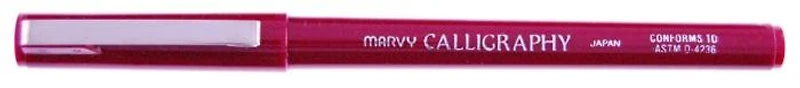 Crayon feutre Marvy, série Calligraphy Encre bordeaux