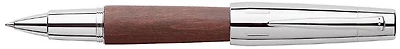 Faber-Castell Roller ball, E-motion Wood/Chrome serie Dark brown