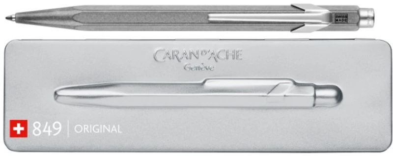 Stylo bille Caran d'Ache, série 849 Original Argenté