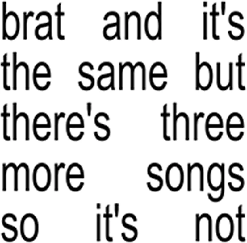 CHARLI XCX / BRAT AND IT’S THE SAME BUT THERE’S THREE MORE S