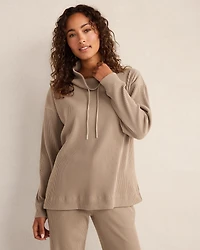 Ottoman Rib Cowl Neck Top