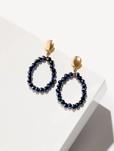 Adara Beaded Hoop Earrings