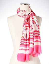 Medallion Garden Oblong Scarf