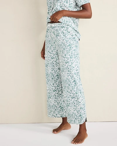 Organic Cotton Jersey Blurred Floral Pajama Pants