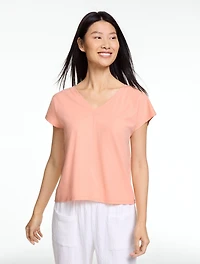 Short Sleeve V-Neck Slub Tee
