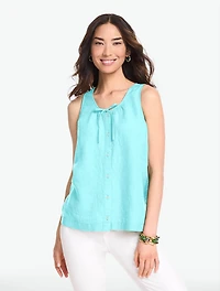 Tie Front Linen Shell