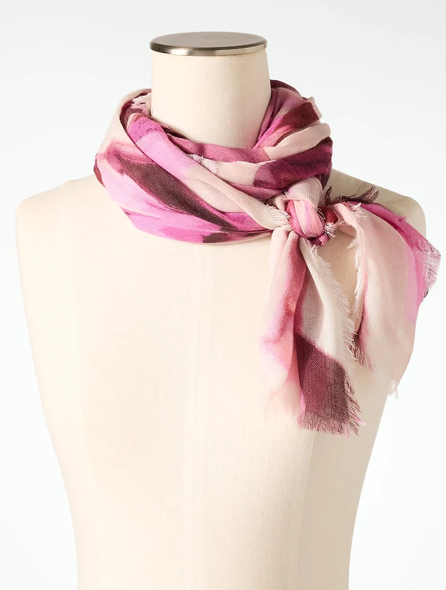 Luminous Blossoms Square Scarf