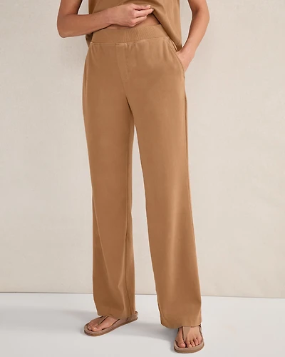 Organic Cotton Interlock Boot Cut Pants
