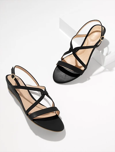 Capri Nappa Wedge Sandals