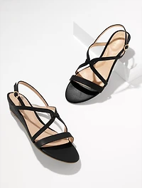 Capri Nappa Wedge Sandals