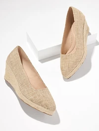 Vivi Linen Espadrille Wedges