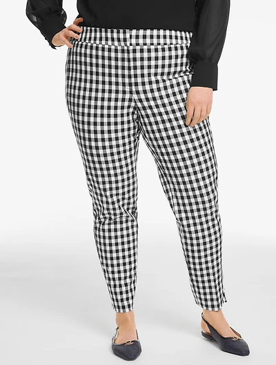 Plus Exclusive Talbots Chatham Cotton Bi-Stretch Slim Ankle Pants - Gingham