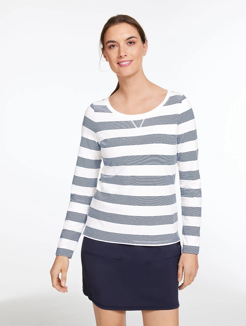 Supersoft Jersey Long Sleeve Tee - Birdie Stripe