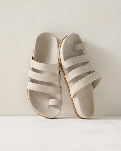 Suede Multi-Strap Sandals