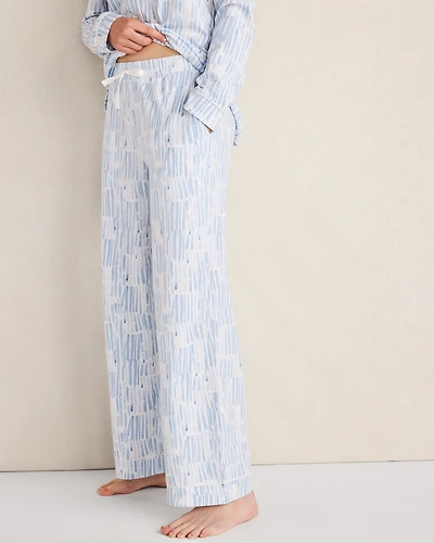 Organic Cotton Jersey Watercolor Wave Pajama Pants