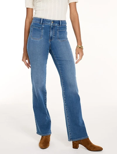 Knit Denim Bootcut Jeans - Jules Wash