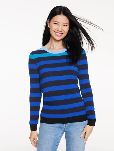 Cashmere Crewneck Sweater - Stripe