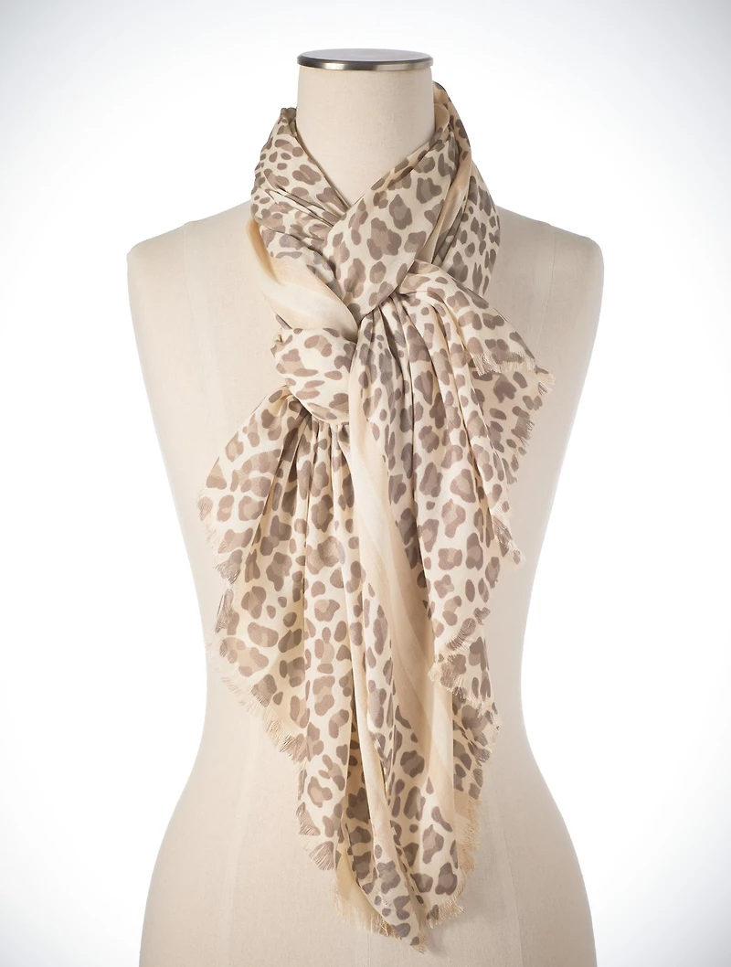 Alluring Leopard Oblong Scarf