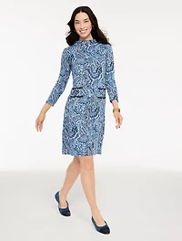 Jacquard Shift Dress - Paisley