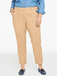 Aiden Twill Straight Ankle Pant