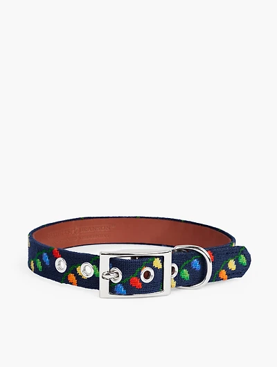 Smathers & Branson for Talbots Holiday Lights Dog Collar