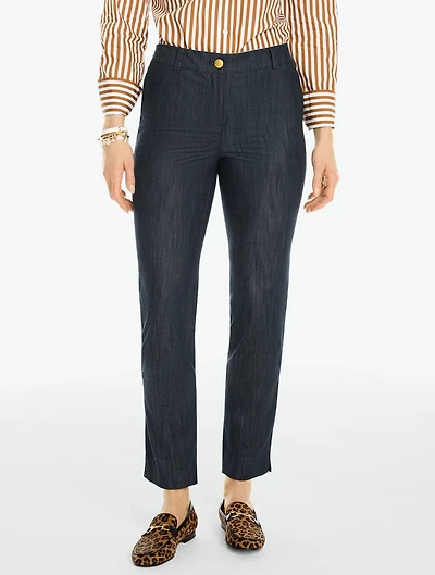 Talbots Hampshire Straight Ankle Pants - Refined Denim