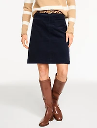 Corduroy A-Line Skirt