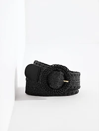 Stretch Raffia Belt