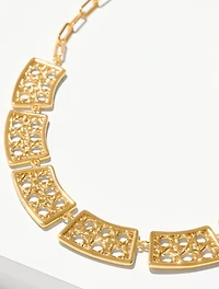 Rattan Texture Collar Necklace