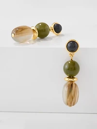 Oval Bead Drop Earrings