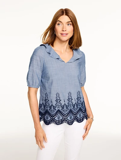 Embroidered Lace Top