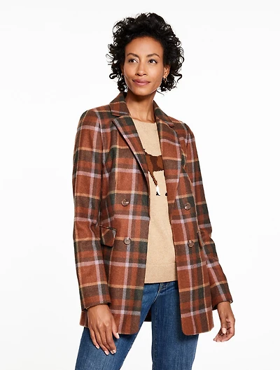 No Close Blazer - Kellynch Plaid