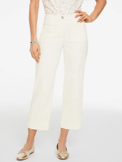 Canvas Straight Crop Pants